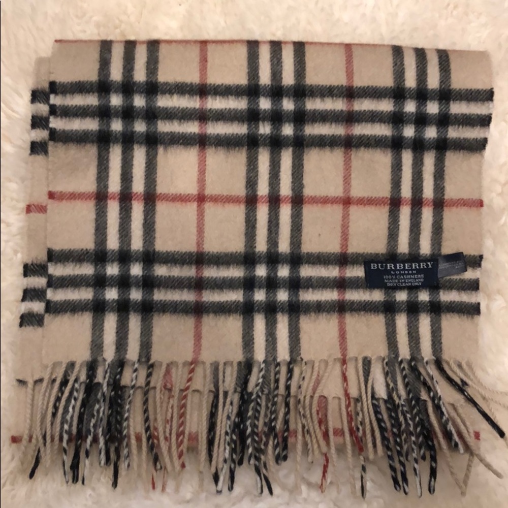 Perfect condition classic Burberry Cashmere Scarf